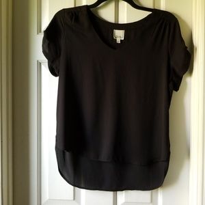 Meraki black sheer blouse